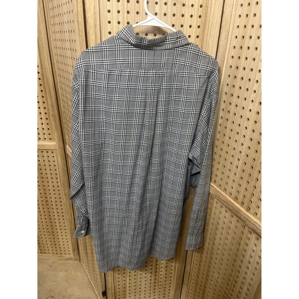 Ralph Lauren Blake Mens Large Blue White Glen Plaid Cotton Button Down Shirt - Picture 6 of 6